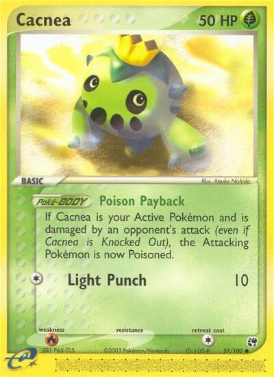 Cacnea - 57/100 trading card from Sandstorm Cacnea - 57/100 - Sandstorm Pokémon trading card