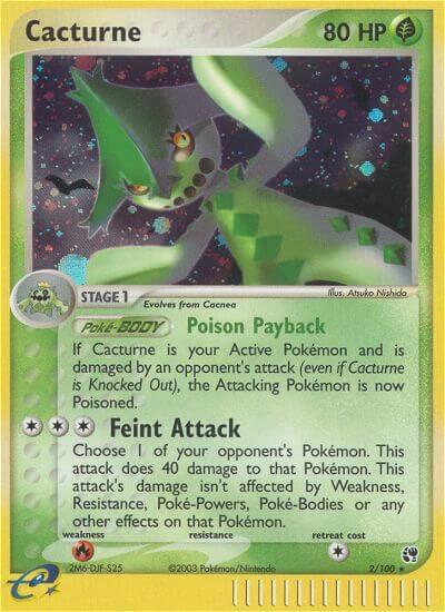 Cacturne - Sandstorm Pokémon trading card