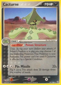 Cacturne - Power Keepers (PK) #27/108 - Uncommon Pokémon Trading Card