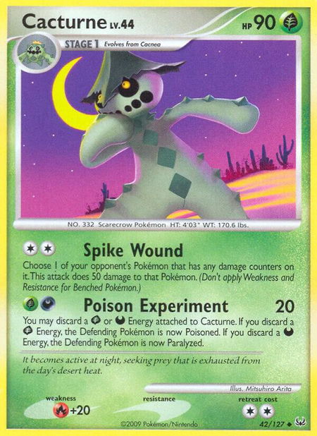 Cacturne - Platinum Pokémon trading card