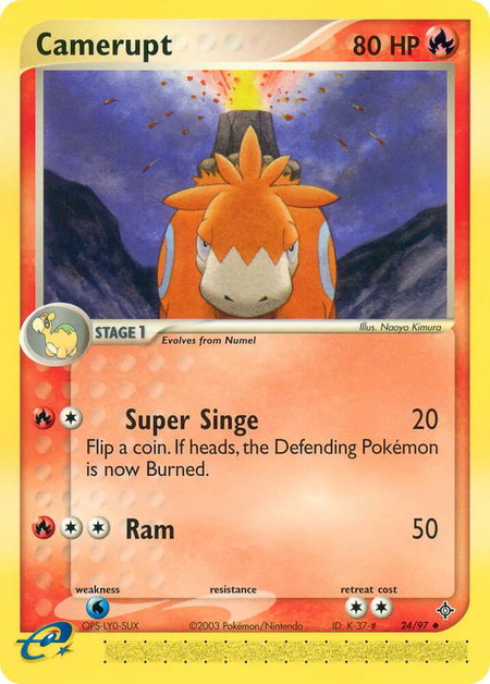 Camerupt - Dragon Pokémon trading card