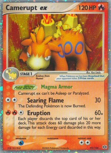 Camerupt ex - Emerald Pokémon trading card