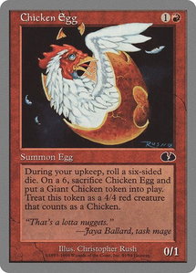 Chicken Egg - Unglued (UGL) #41 - Common Magic: The Gathering Trading Card