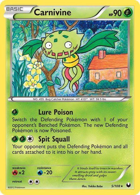 Carnivine - Dark Explorers Pokémon trading card