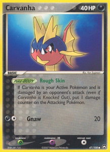 Carvanha - Power Keepers (PK) #47/108 - Common Pokémon Trading Card