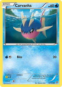 Carvanha - Plasma Storm (PLS) #32/135 - Common Pokémon Trading Card