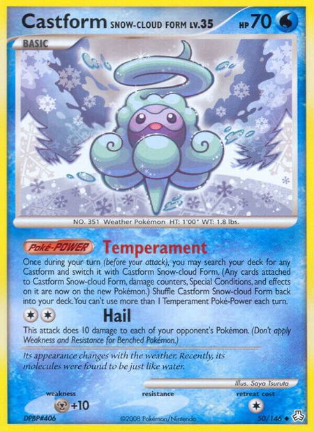Castform Snow-Cloud Form - Legends Awakened Pokémon trading card
