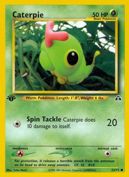 Caterpie - Neo Discovery Pokémon trading card