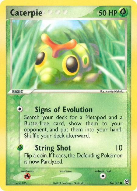 Caterpie - FireRed & LeafGreen Pokémon trading card