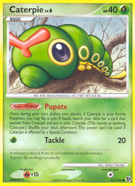 Caterpie - Great Encounters Pokémon trading card