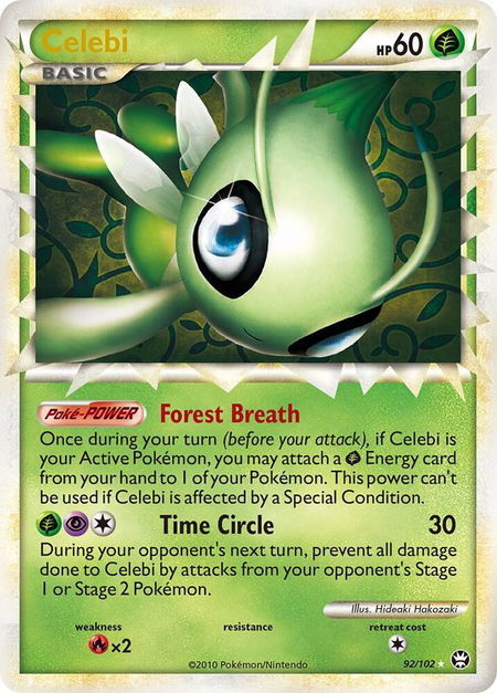 Celebi (Prime) trading card from Triumphant Celebi (Prime) - Triumphant Pokémon trading card