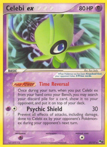 Celebi ex (Non-Holo) trading card from POP Series 2 Celebi ex (Non-Holo) - POP Series 2 Pokémon trading card