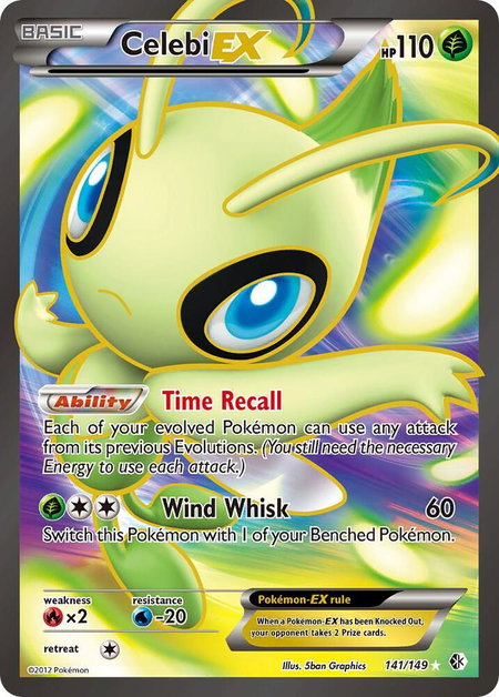 Celebi EX (141 Full Art) - Boundaries Crossed Pokémon trading card