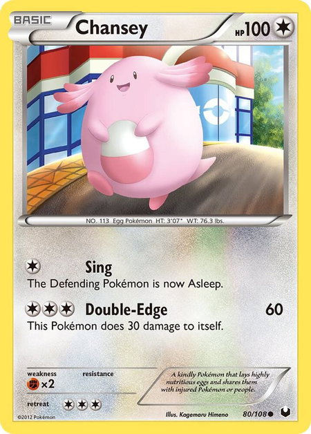 Chansey (80) - Dark Explorers Pokémon trading card