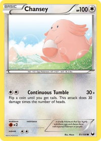 Chansey (81) - Dark Explorers (DEX) #81/108 - Common Pokémon Trading Card