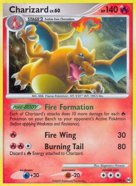 Charizard - Arceus Pokémon trading card