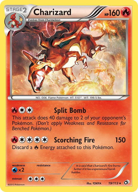 Charizard trading card from Legendary Treasures Charizard - Legendary Treasures Pokémon trading card