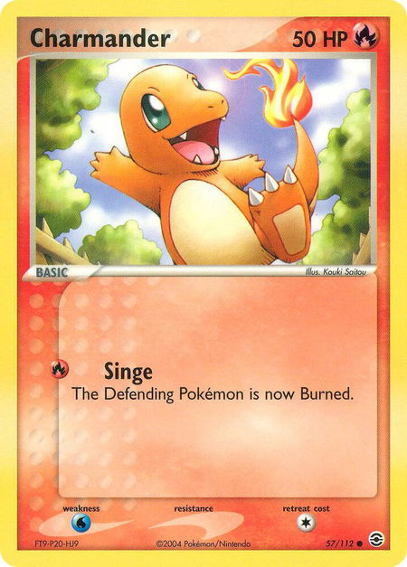 Charmander - 057/112 - FireRed & LeafGreen Pokémon trading card