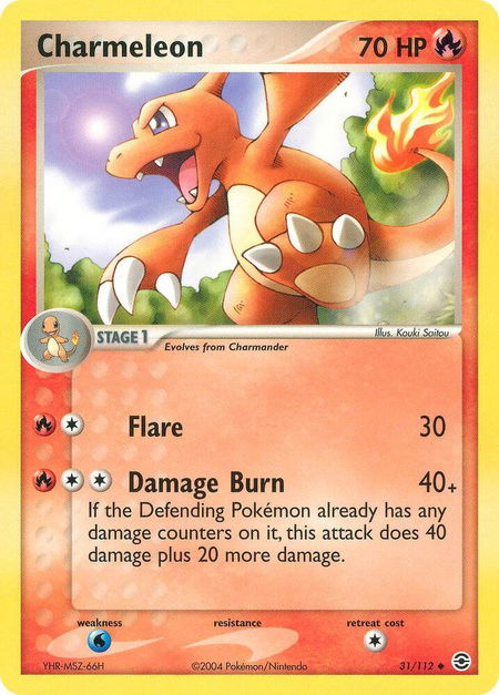 Charmeleon - FireRed & LeafGreen Pokémon trading card