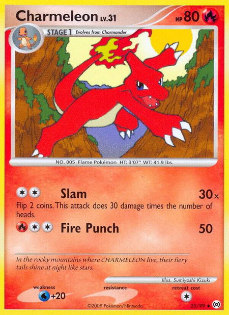 Charmeleon - Arceus Pokémon trading card