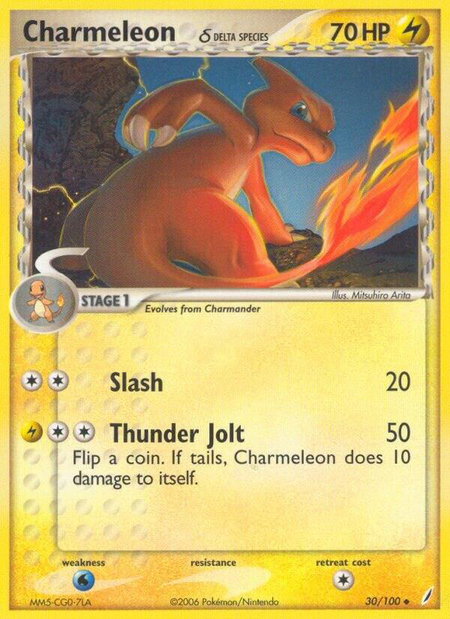 Charmeleon (Delta Species) trading card from Crystal Guardians Charmeleon (Delta Species) - Crystal Guardians Pokémon trading card