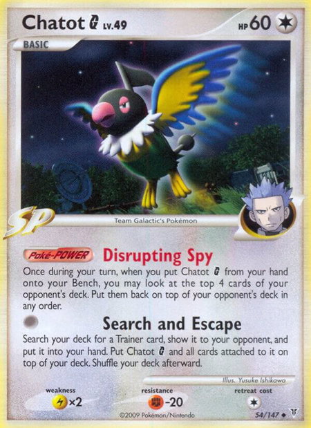 Chatot G - Supreme Victors Pokémon trading card