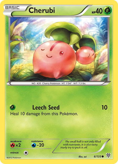 Cherubi - Plasma Storm Pokémon trading card