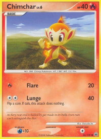 Chimchar (56) - Majestic Dawn (MD) #56/100 - Common Pokémon Trading Card