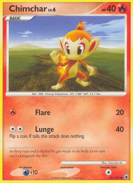 Chimchar (56) - Majestic Dawn Pokémon trading card