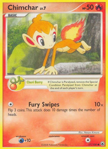 Chimchar (57) - Majestic Dawn Pokémon trading card
