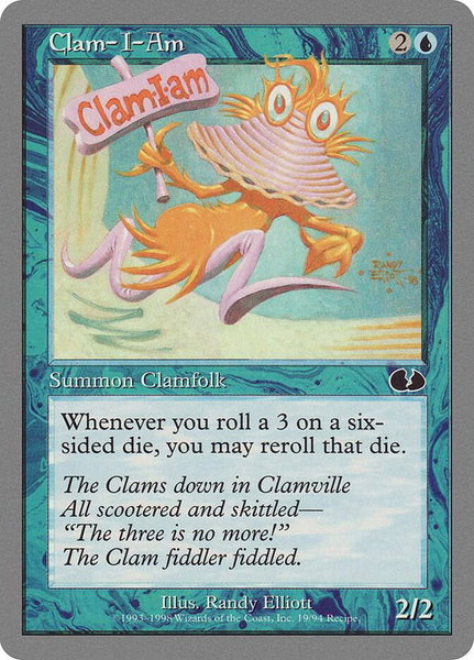 Clam-I-Am - Unglued Magic: The Gathering trading card