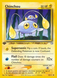 Chinchou - Neo Genesis (N1) #055/111 - Common Pokémon Trading Card