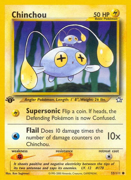 Chinchou - Neo Genesis Pokémon trading card