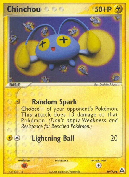 Chinchou trading card from Legend Maker Chinchou - Legend Maker Pokémon trading card