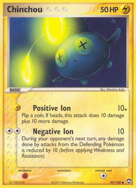 Chinchou - Power Keepers Pokémon trading card