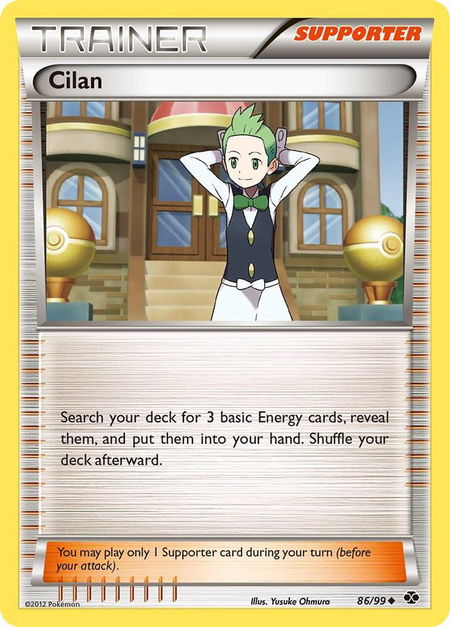 Cilan trading card from Next Destinies Cilan - Next Destinies Pokémon trading card