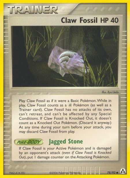 Claw Fossil - Legend Maker Pokémon trading card