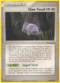 Claw Fossil - Power Keepers (PK) #84/108 - Common Pokémon Trading Card
