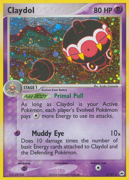 Claydol - 2/101 - Hidden Legends Pokémon trading card
