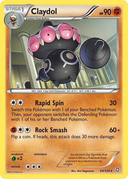 Claydol - Dragons Exalted Pokémon trading card