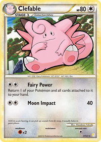 Clefable - HeartGold SoulSilver (HS) #3/123 - Holo Rare Pokémon Trading Card