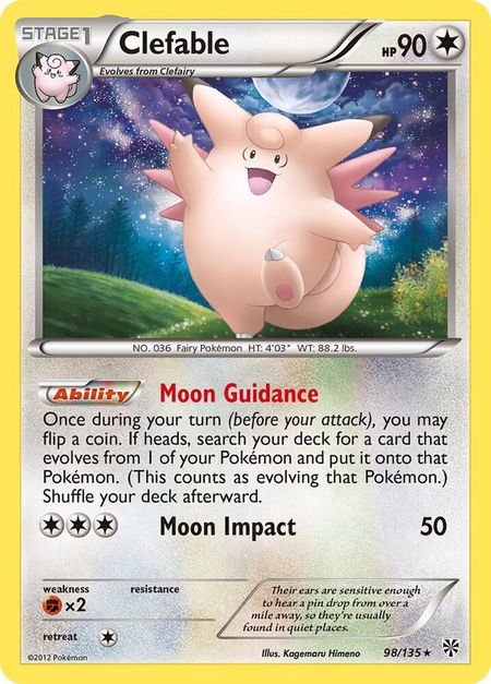 Clefable - Plasma Storm Pokémon trading card