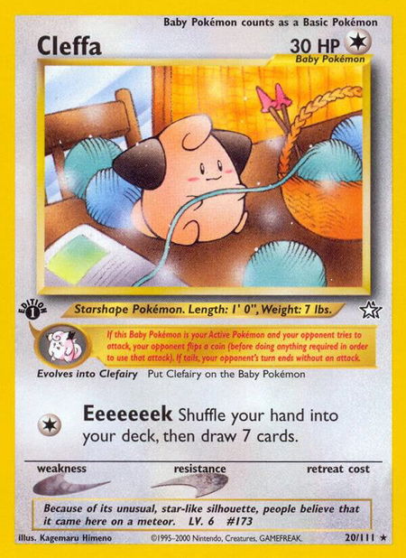 Cleffa - Neo Genesis Pokémon trading card