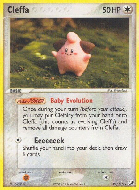 Cleffa trading card from Unseen Forces Cleffa - Unseen Forces Pokémon trading card