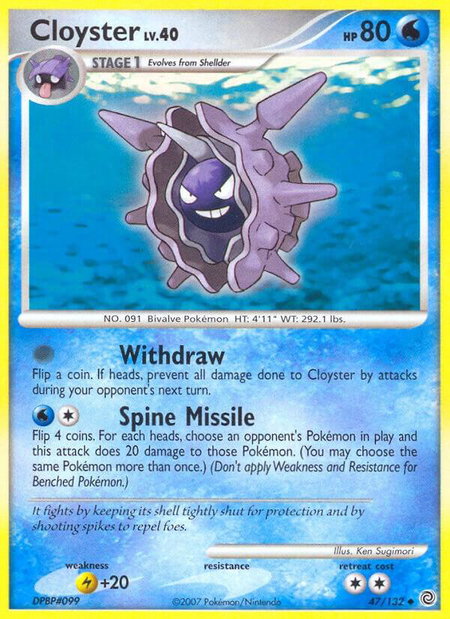 Cloyster - Secret Wonders Pokémon trading card