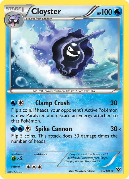 Cloyster - XY Base Set Pokémon trading card