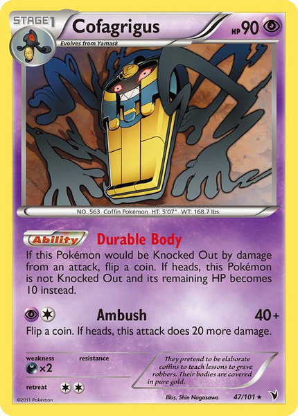 Cofagrigus (47) trading card from Noble Victories Cofagrigus (47) - Noble Victories Pokémon trading card