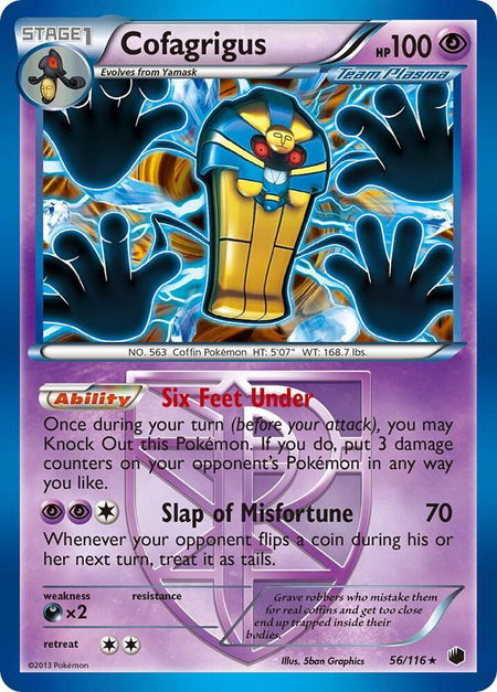 Cofagrigus (Team Plasma) (56) - Plasma Freeze Pokémon trading card