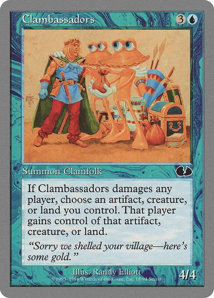 Clambassadors trading card from Unglued Clambassadors - Unglued Magic: The Gathering trading card