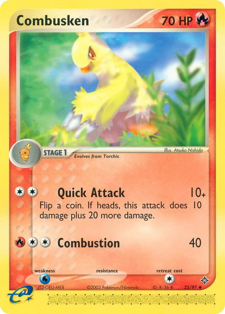 Combusken - Dragon Pokémon trading card